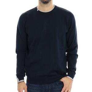 MAGLIA CON CONTRASTI BLU